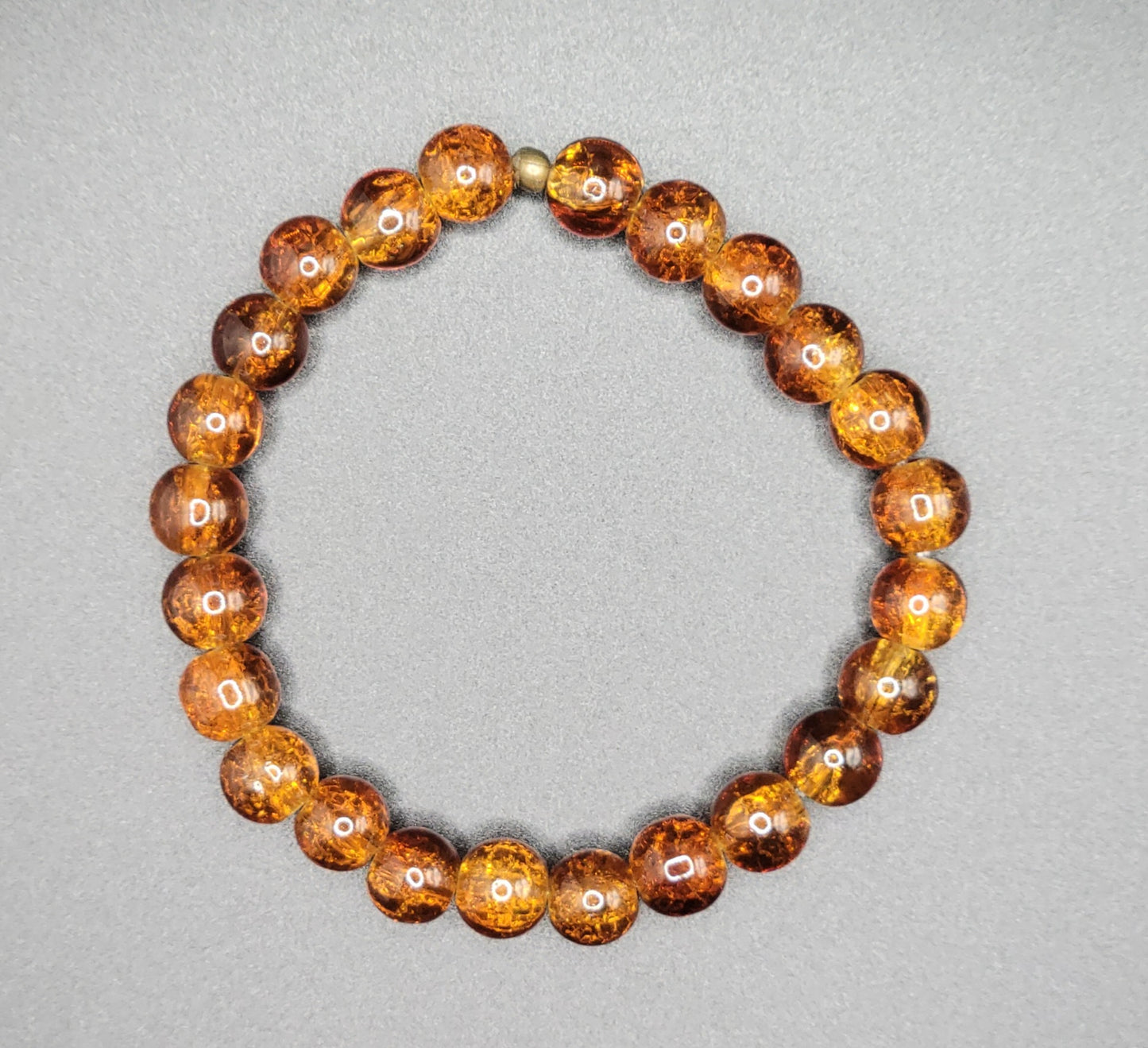 Amber Crackle Gemstone Bracelet