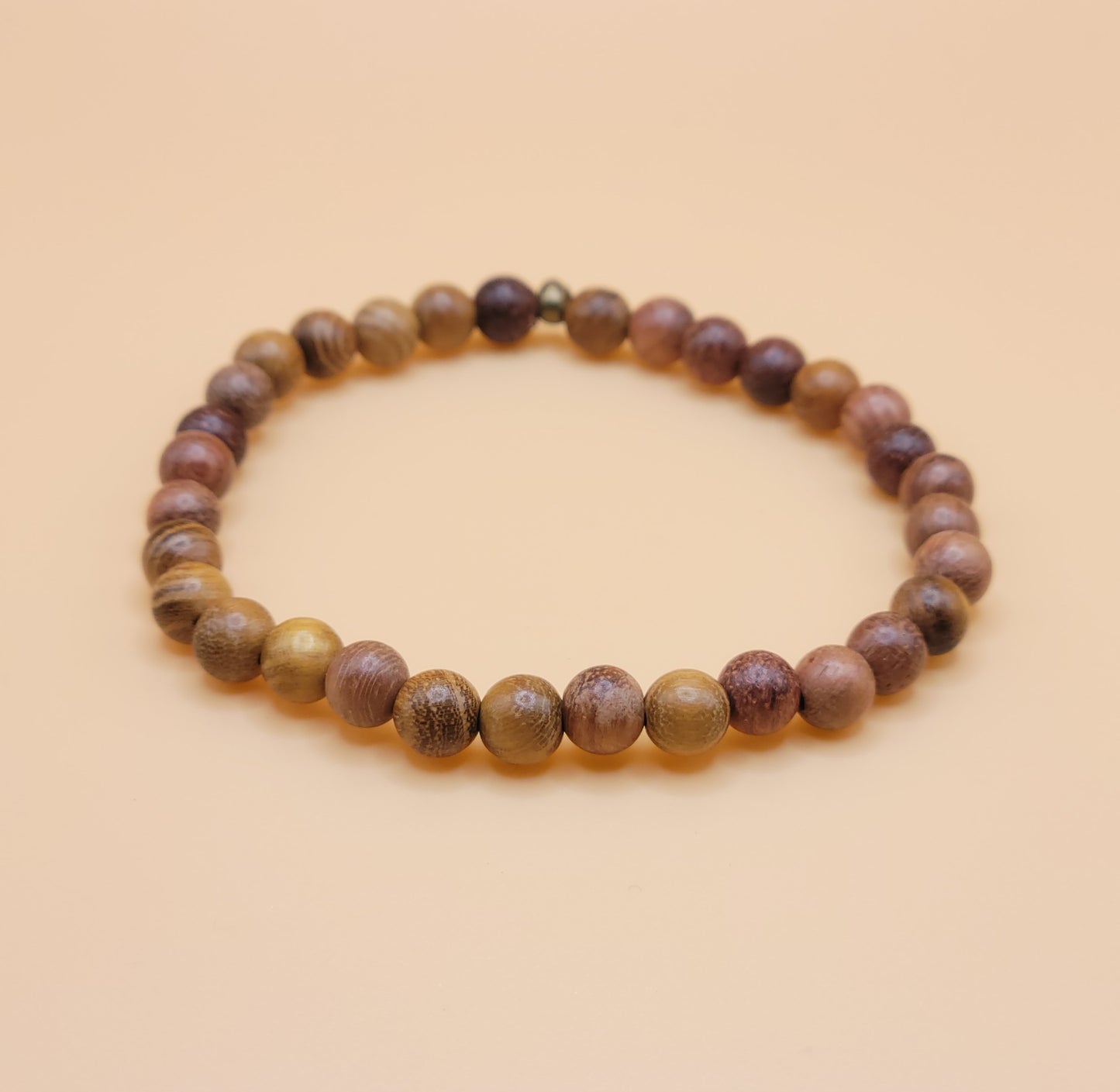 Natural Wood Bead Bracelet