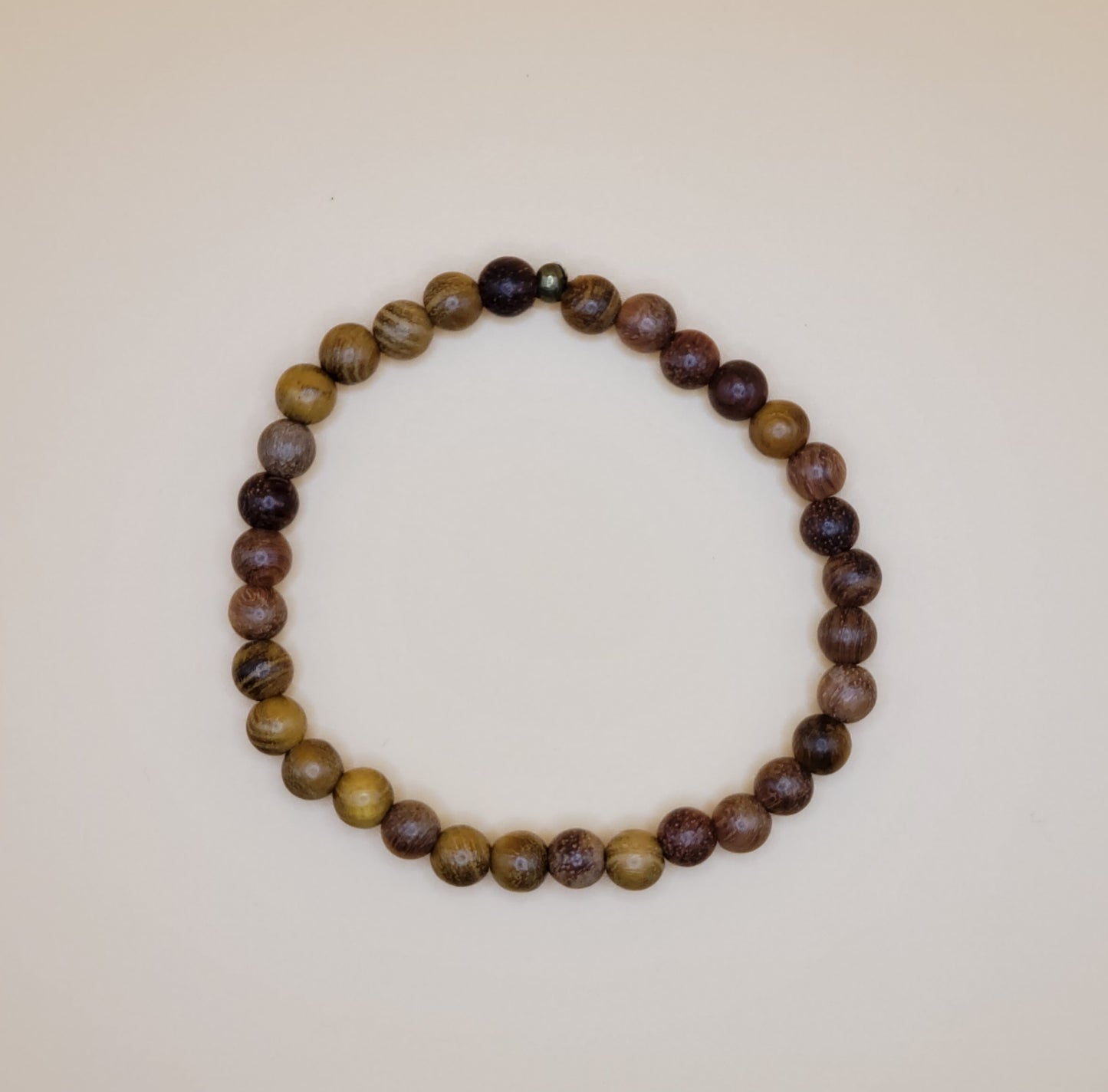 Natural Wood Bead Bracelet