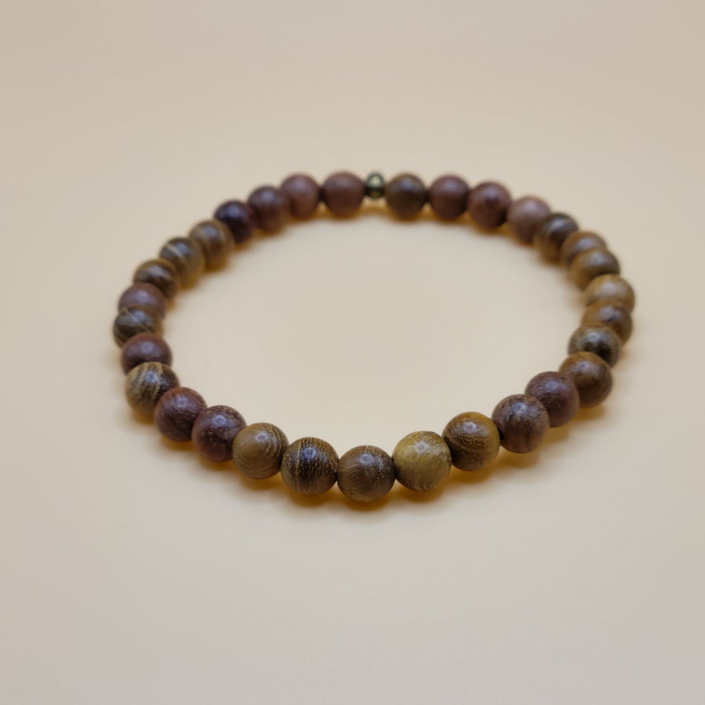 Natural Wood Bead Bracelet