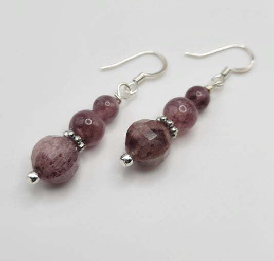 Lepidolite Drop Earrings