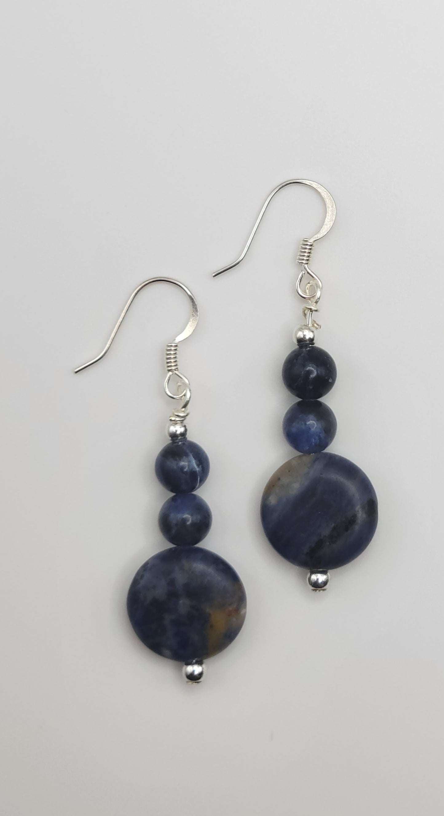 Orange and Blue Sodalite Drop Earrings