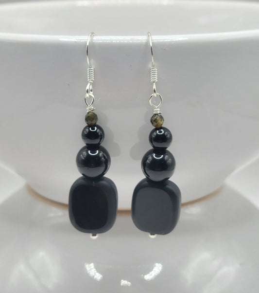 Black Tourmaline Drop Earrings